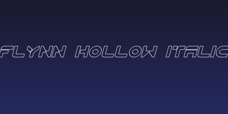 Flynn Hollow Italic Social Header