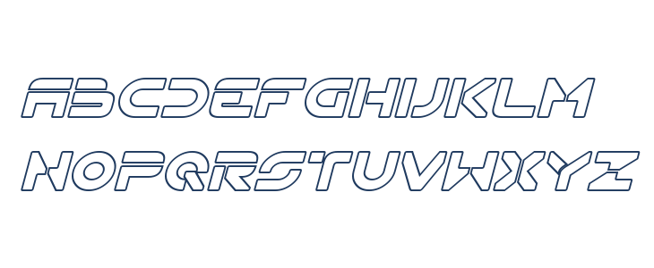 Flynn Hollow Italic Lowercase