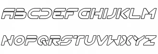 Flynn Hollow Italic Fuentes MINÚSCULAS
