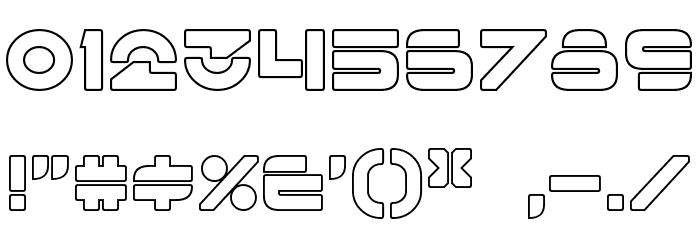 Flynn Hollow Font OTHER CHARS