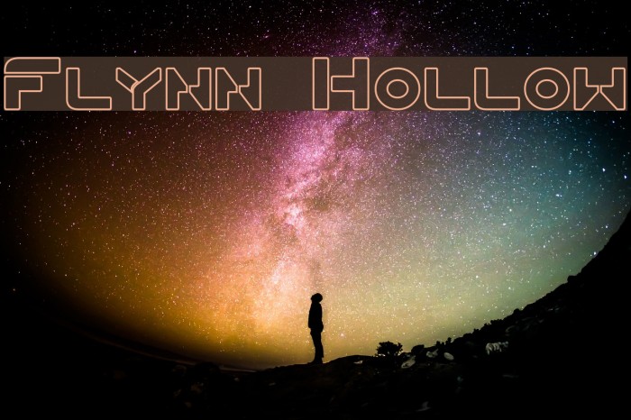 Flynn Hollow Font examples