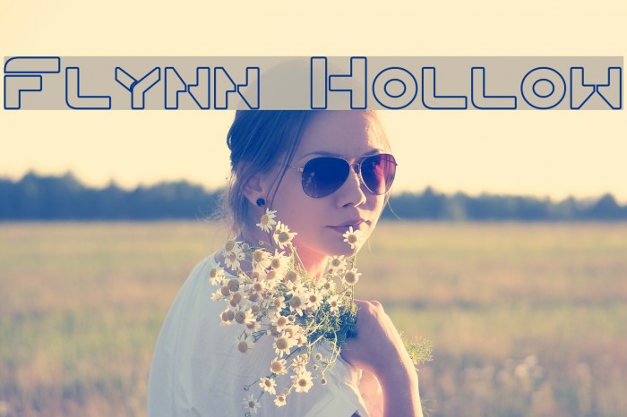 Flynn Hollow Font examples