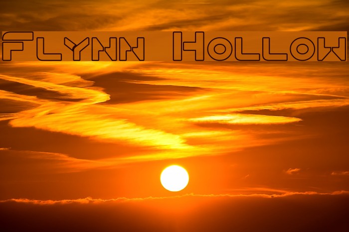 Flynn Hollow Font examples