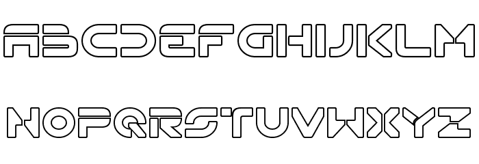 Flynn Hollow Font LOWERCASE