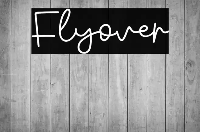 Flyover Font examples