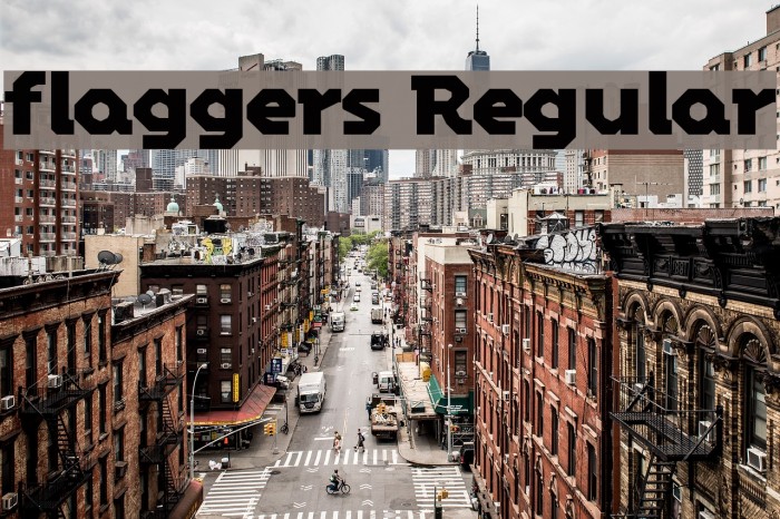 flaggers Regular Font examples