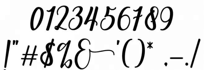 flashlight Font OTHER CHARS