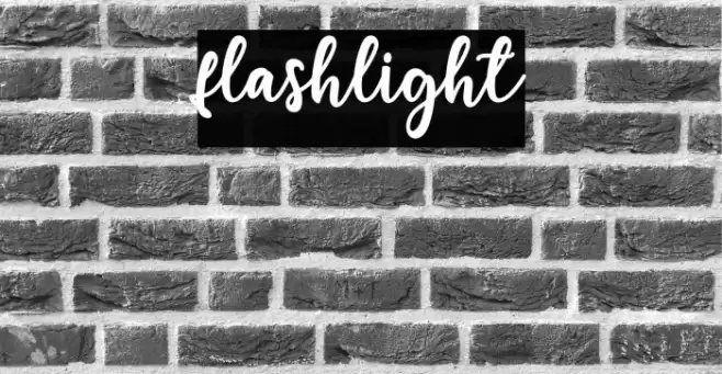 flashlight Font examples