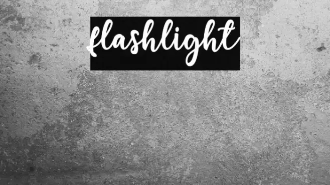 flashlight Font examples