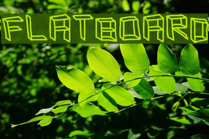 flatboard Font examples