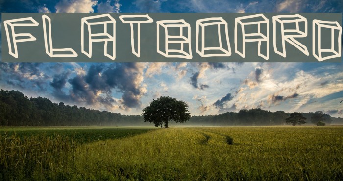 flatboard Font examples