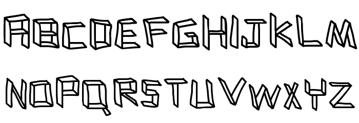 flatboard Font LOWERCASE