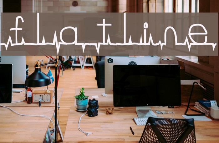 flatline Font examples