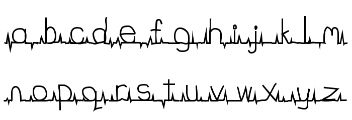 flatline Font LOWERCASE