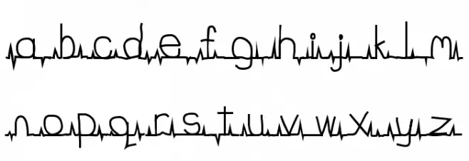 flatline Caratteri MINUSCOLO