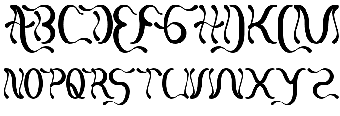 flattered Font LOWERCASE