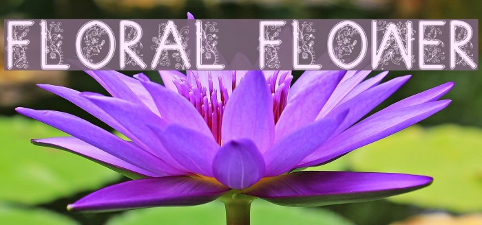floral flower Font examples