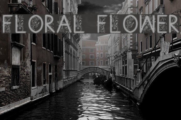 floral flower Font examples