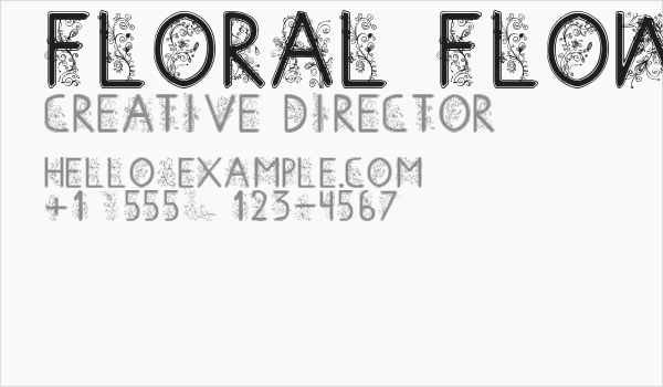 floral flower Business Card