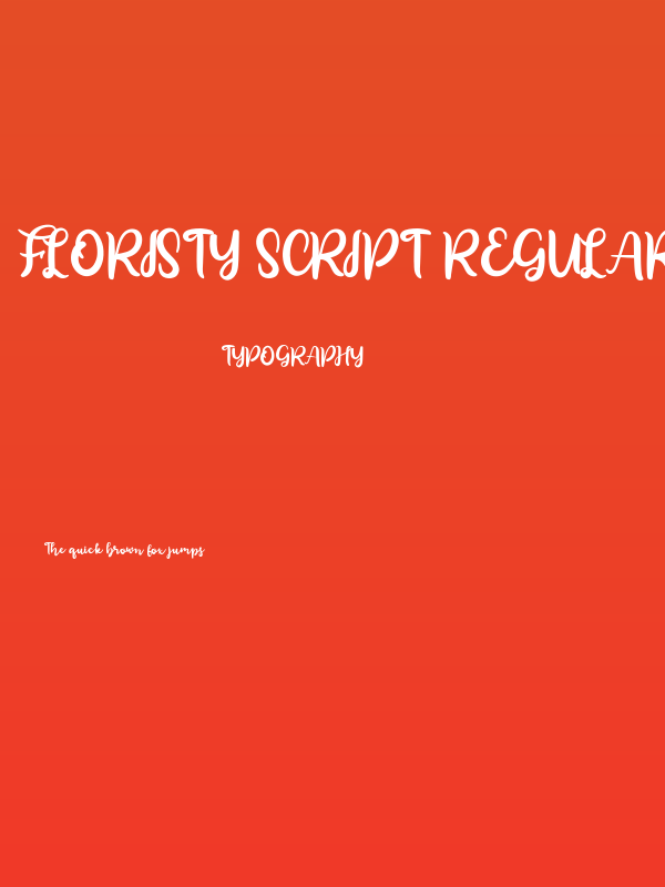 floristy Script Regular Poster