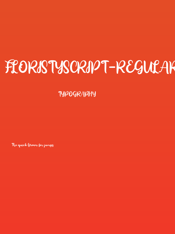 floristyScript-Regular Poster