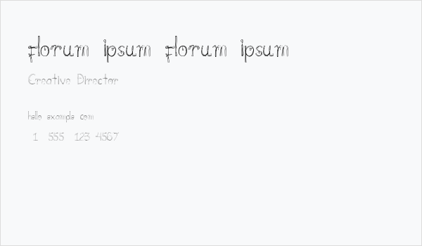 florum ipsum florum ipsum Business Card