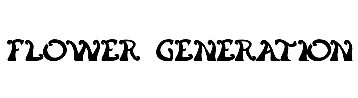 flower generation  フリーフォントのダウンロード