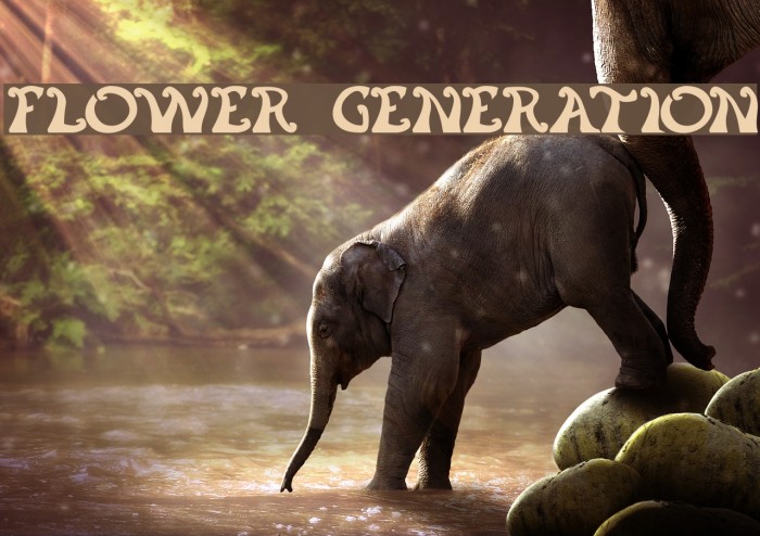 flower generation Font examples