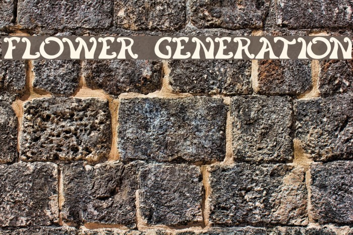 flower generation Font examples