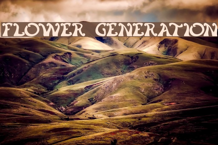 flower generation Font examples