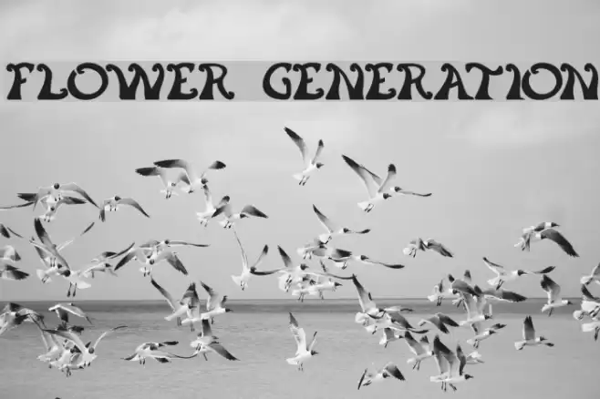 flower generation Font examples