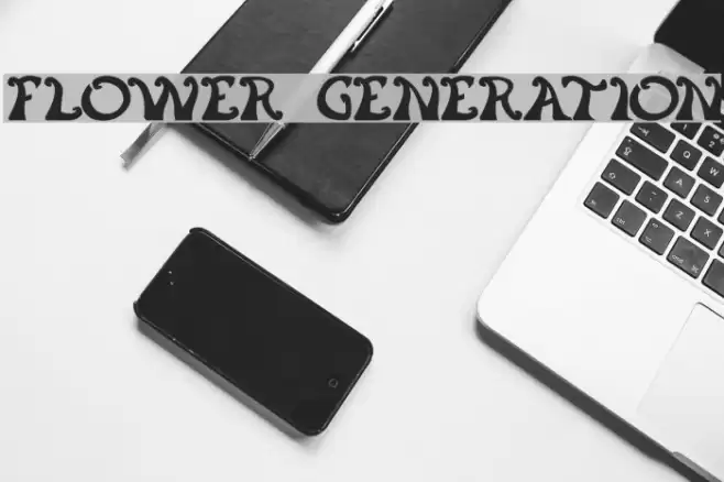 flower generation Font examples