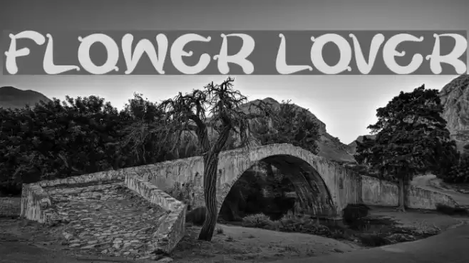 flower lover Font examples