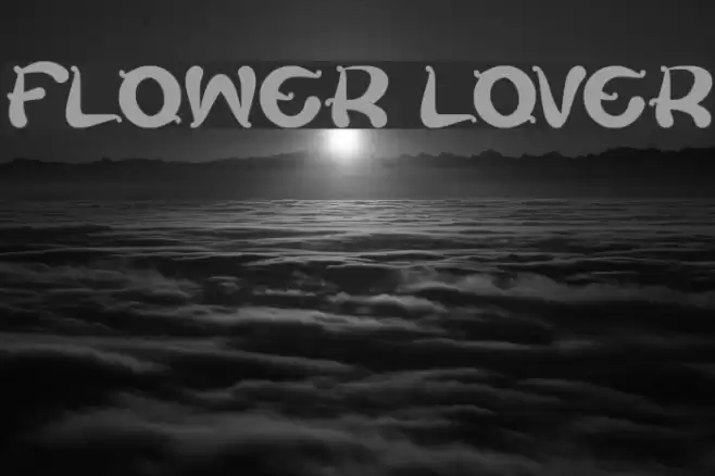 flower lover Font examples