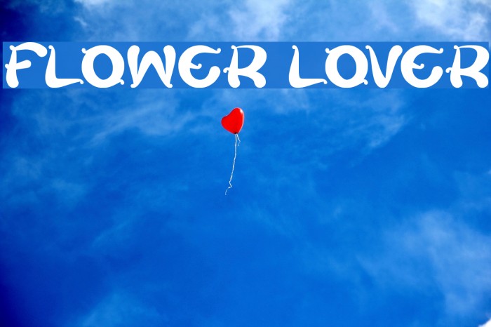 flower lover Font examples