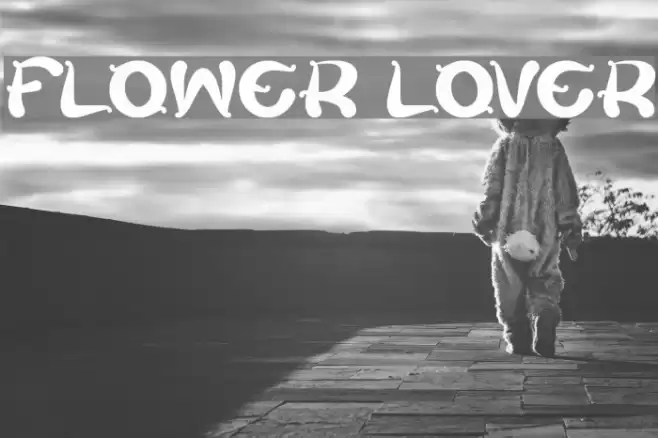 flower lover Font examples