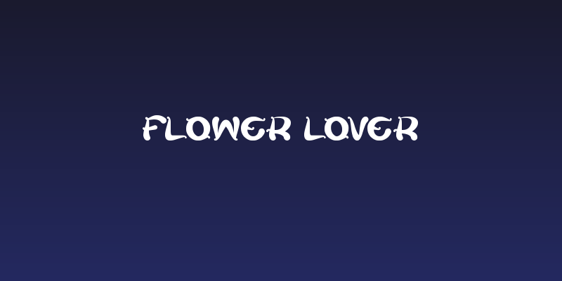 flower lover Social Header