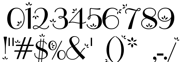 flower1 Font OTHER CHARS
