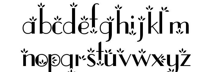 flower1 Font LOWERCASE