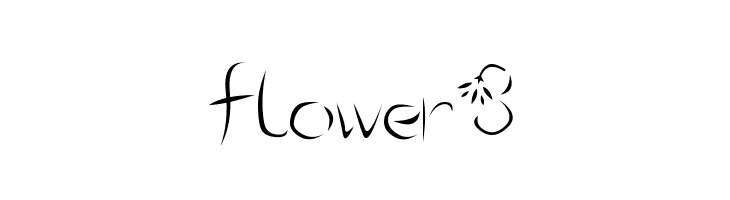 flower艺术字手写图片