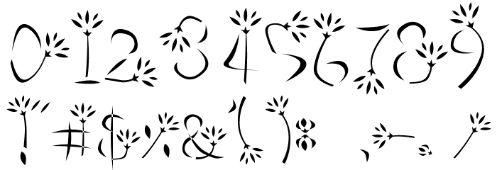 flower3 Font OTHER CHARS