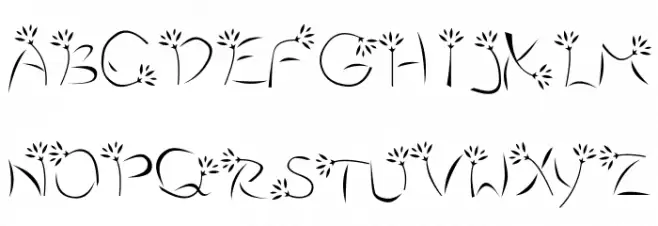 flower3 Font UPPERCASE