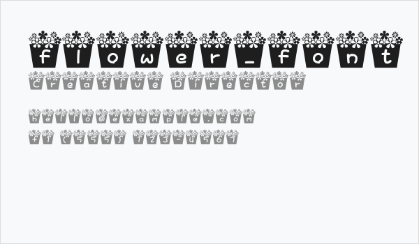 flower_font Business Card