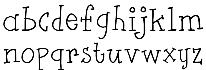 flutSaus Font LOWERCASE