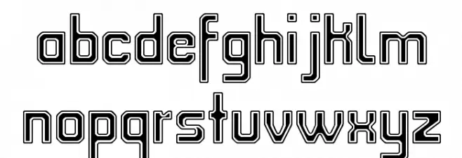 FM College Team in&out Schriftart Kleinbuchstaben