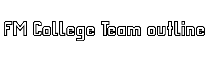 FM College Team outline  Скачать бесплатные шрифты