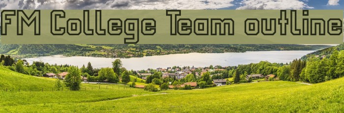 FM College Team outline Font examples