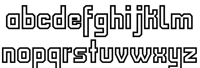 FM College Team outline Font LOWERCASE