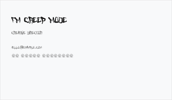 FM Creep Mode Business Card