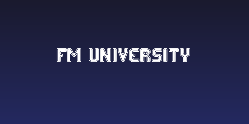 FM University Social Header